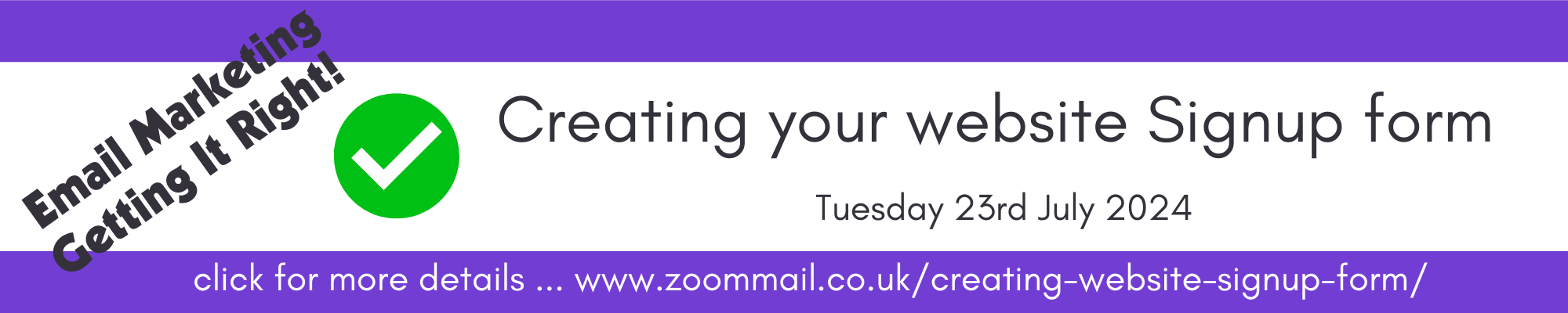 Creating your website Signup form